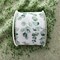 Designer’s Shop Wired Ribbon - Green Eucalyptus Leaf Print on White – Spring Summer Floral Craft Ribbon 2.5” x 10 yards WR 63-5229